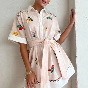 Significant Other Blaire Mini Dress In Embroidery Mix